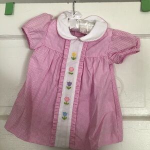 Edgehill Collection Pink Gingham Dress kids 3 month